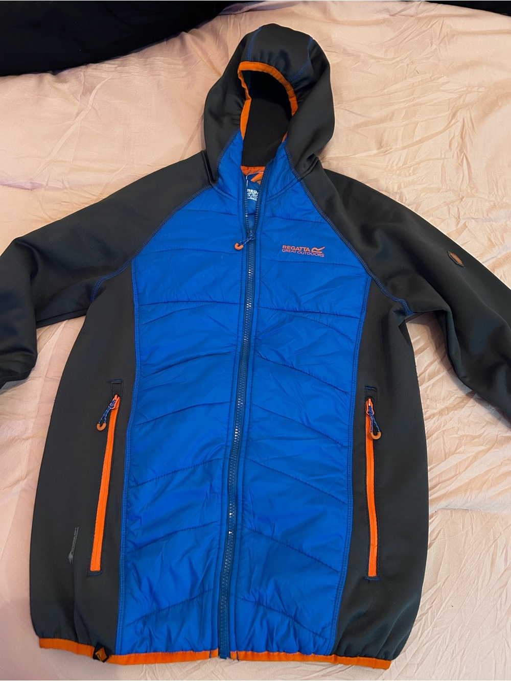 Regatta Blue & Black Performance Hooded Jacket. Size S.